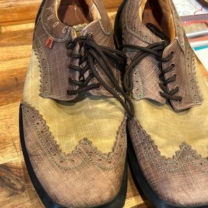 John Fluevog Future Angel Mens Brown Leather Casual Lace Up Shoes Size 11 Mens